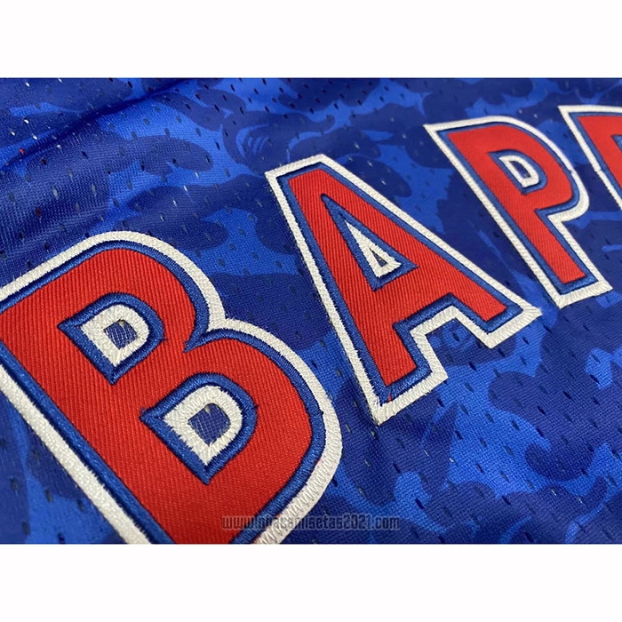 Camiseta Brooklyn Nets Bape #93 Hardwood Classic Azul